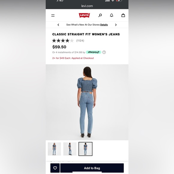 Levi’s Classic Straight Jeans 6 - Picture 2 of 12